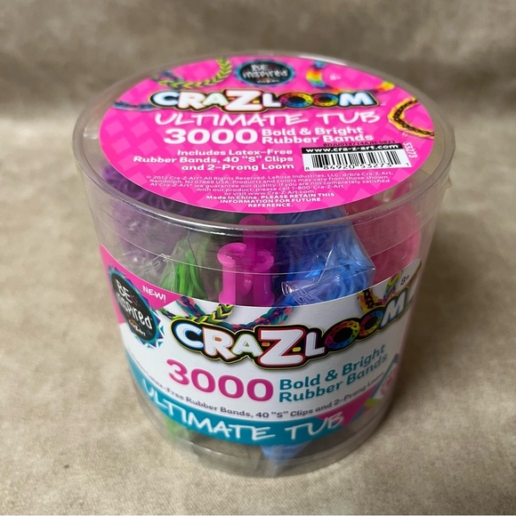 Cra-Z-Art Cra-Z-Loom 3000 Count Stretchy Bands Ultimate Tub - Child or A… - Picture 1 of 7